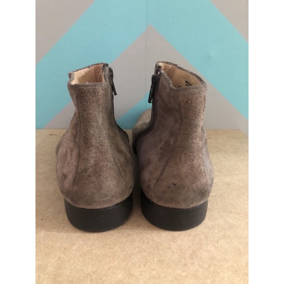 Jean Baptiste Rautureau Brown zipped LEATHER ankle boots size  39 - Picture 5 of 9